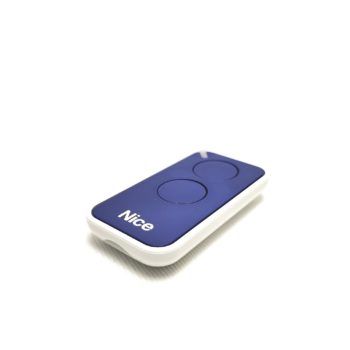 Télécommande Nice INTI2B bleue miniaturisée – 2 canaux - Fréquence 433Mhz - Programmation simple permettant la gestion de tous les automatismes.