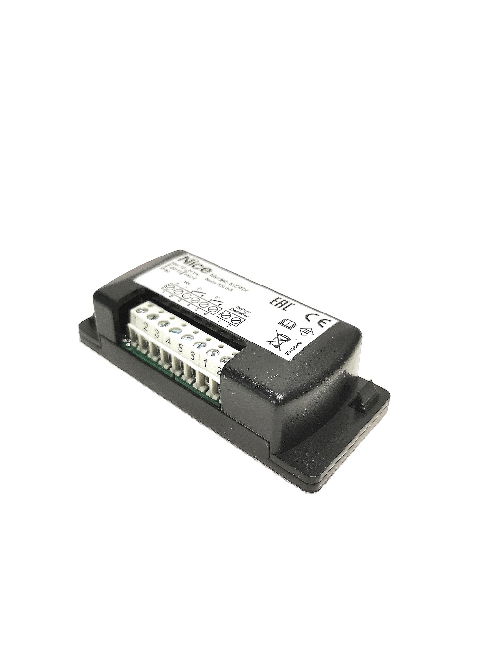 Electronique déportée - décodeur NICE MORX pour 1 MOM ou bien 4 MOT connectés en parallèle avec mémoire BM1000 pour 255 codes.